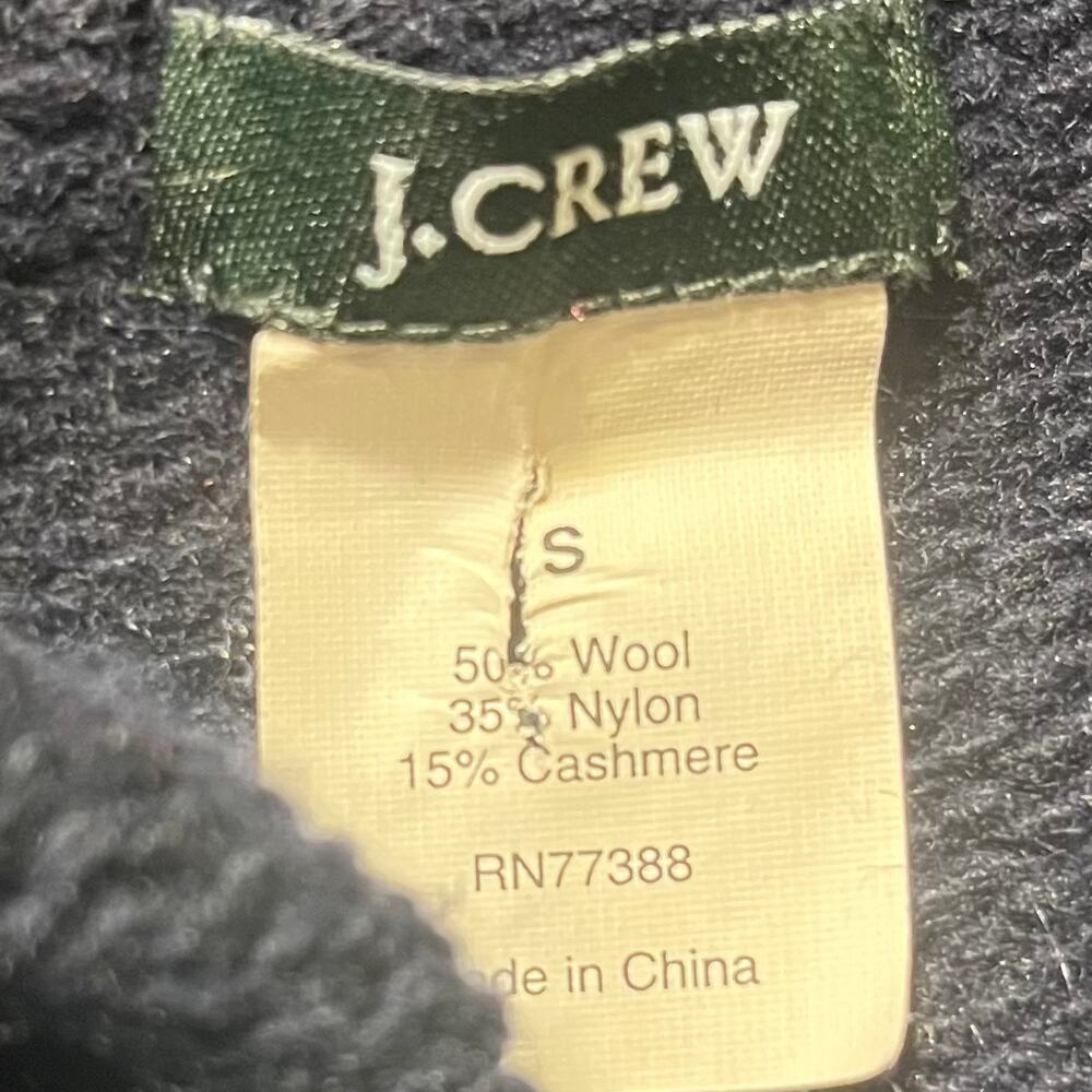J Crew Cashmere Wool Blend Boat Neck Sweater Black S Minimalist Classic City - Picture 5 of 6